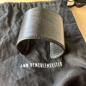 Anne Demeulemeester Leather Wide Cuff
